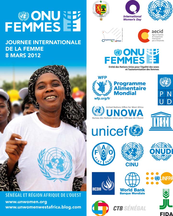 Plakat der UN zum internationalen Frauentag in West Africa von